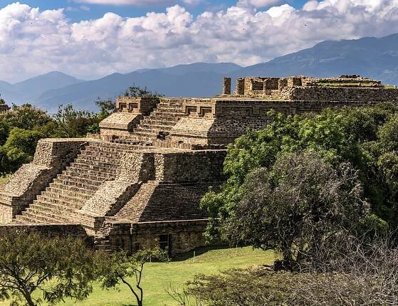 Monte Alban Temple in Oaxaca, Mexico