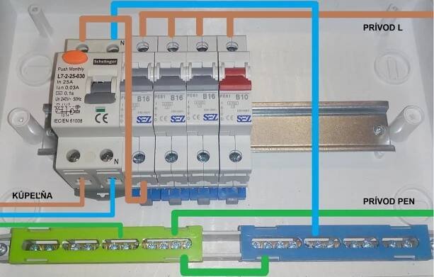 Bytový rozvádzač Tnc - Chránič - Elektrika | Modrastrecha.sk