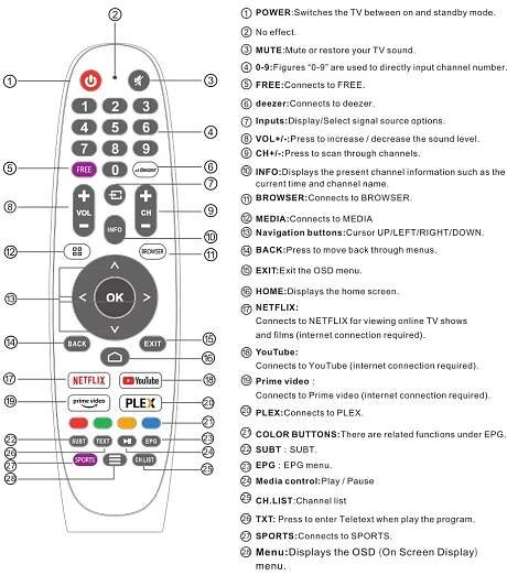 VIDAA HWXX 4K UHD LED Smart TV - Dálkové ovládání