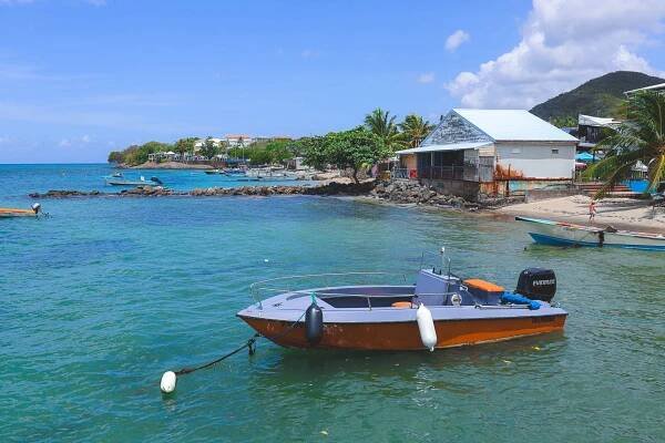 Fishing boats in Sainte-Luce, Martinique