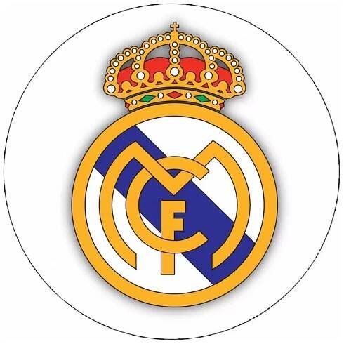 Jedlý papír na dort kulatý 19,5 cm Logo Real Madrid od 96 Kč