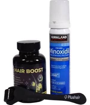 Minoxidil Foam + Dermaroller + Vitamíny Hair BOOST™ - na 1 měsíc