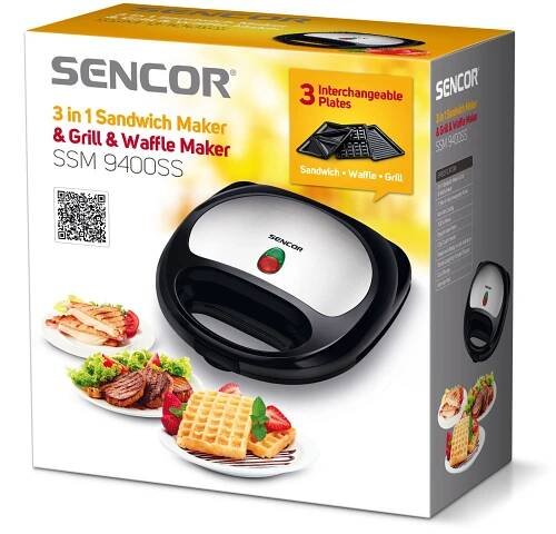 Sendvičovač, gril, vaflovač 3 v 1 | SSM 9400SS | Sencor.cz