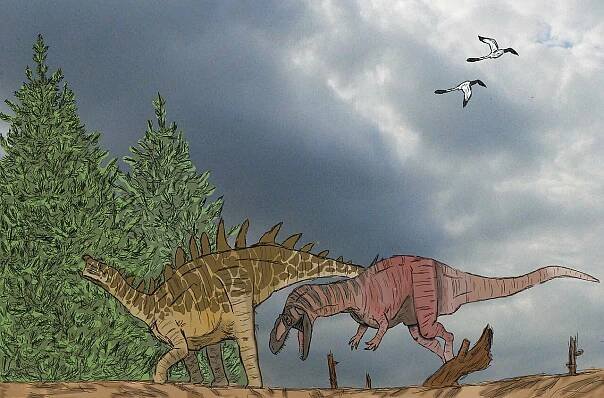 Soubor:Yangchuanosaurus shangyouensis et Tuojiangosaurus multispinus.jpg – Wikipedie