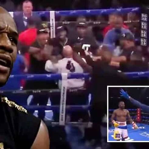Floyd Mayweather bout explodes into chaos with gangster's grandson