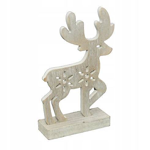 Obraz Dřevěný sob 20 cm dárek ozdoba figurka
