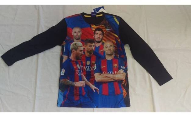 Chlapčenské tričko FC Barcelona s dlhým rukávom "Players"