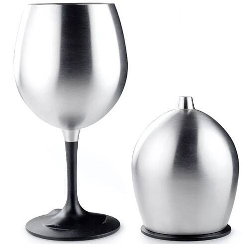 GSI Outdoors Glacier Stainless Nesting Red Wine Glass