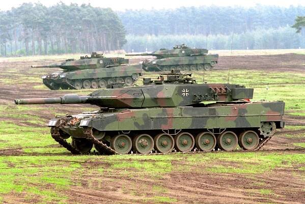 Nejpoužívanější německý tank Leopard 2. Zdroj: Bundeswehr/Modes, wikipedia.org