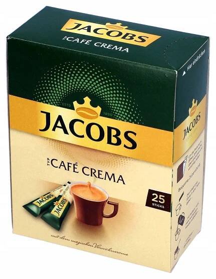 Káva instantní cappuccino Jacobs Café Crema v sáčcích 25 ks