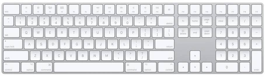 Apple Magic Keyboard s číselnou klávesnicí stříbrná - americká - Smarty.cz