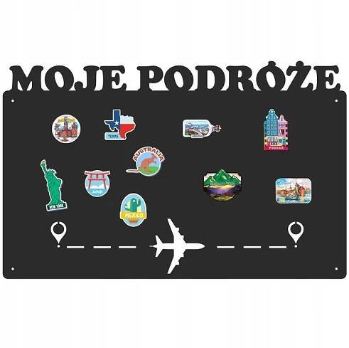 Tabule NA MAGNETY Z DOVOLENKOVÝCH CEST KOVOVÁ 60 x 38 cm