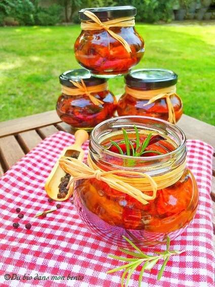tomates confites à l'huile d'olive