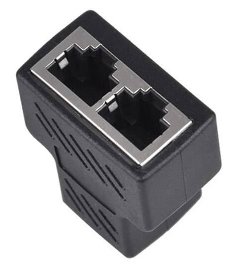 RJ45 Ethernet LAN síťový rozbočovač Y dvojitý adaptér 3portový spojovací konektor