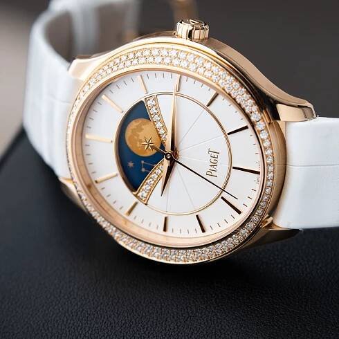 Piaget Limelight Stella Moonphase UNWORN Rose Gold White Diamond