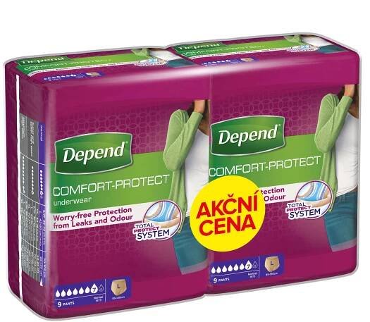 Depend Dámské natahovací kalhotky Normal L Duopack 2x9ks 18 ks