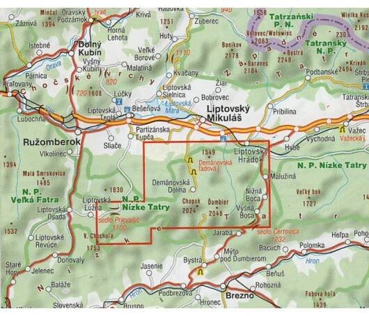 SHOCart 703 Nízke Tatry 1:25 000 turistická mapa