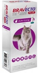 Bravecto Spot On Plus 500mg/25mg  velké kočky, 1x 1.79 ml