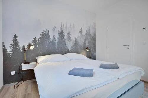 Postel nebo postele na pokoji v ubytování Mirabel Apartments Klinovec