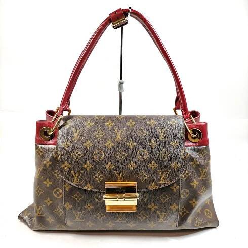 LOUIS VUITTON Monogram Canvas / Red "Olympe" Tote