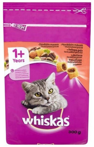 Whiskas granule 300g, vybrané druhy v akci