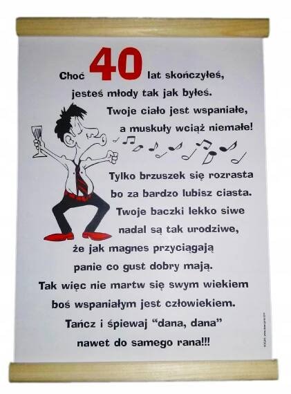 Vtipný Dárek k 40. narozeninám pro chlapa 40stku