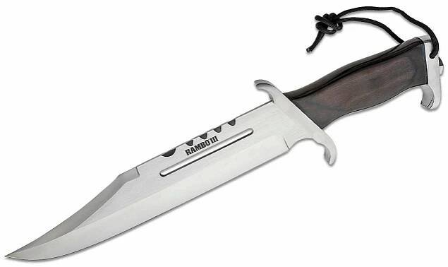 RAMBO nůž Rambo 3 Standard Edition s dřevěnou rukojetí RB9296 - Lovecké nože s pevnou čepelí | KNIFESTOCK