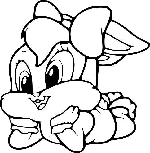 Omalovánka Lola Bunny Baby Looney Tunes hra k vytisknutí - Waouo.com