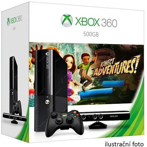 Pronájem herní konzole XBox360 + pohybový senzor Kinect včetně 2 her
