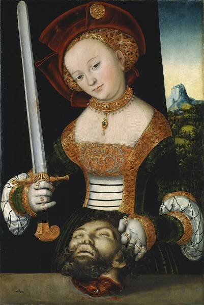 Soubor:Lucas Cranach d.Ä. - Judith mit dem Haupt des Holofernes (Staatliche Museen, Kassel).jpg