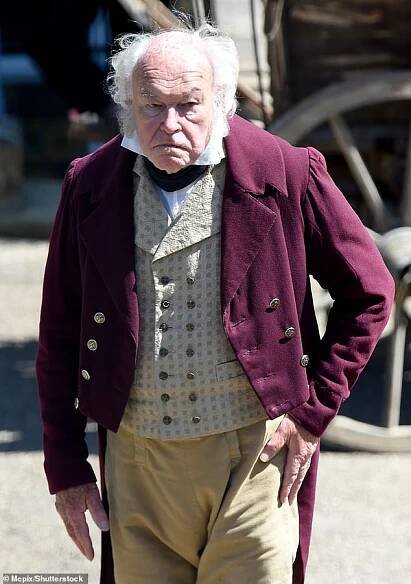 West, pictured on the set of Gentleman Jack in 2018, died 'peacefully with his family around him' at a care home where he was receiving palliative care after a three-month stay in hospital following a fall