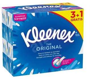 Kleenex Original 3vrstvé papírové kapesníčky v krabičce, 4× 72 ks - shopcom.cz