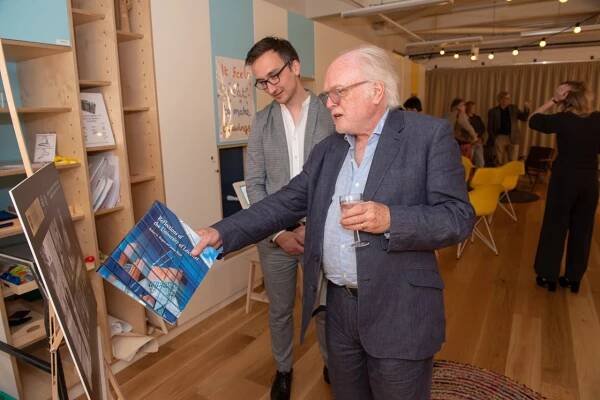 Michael talking to our centre's director Andrew about the University of Leicester