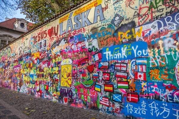 Lennon wall, Prague, Czech Republic