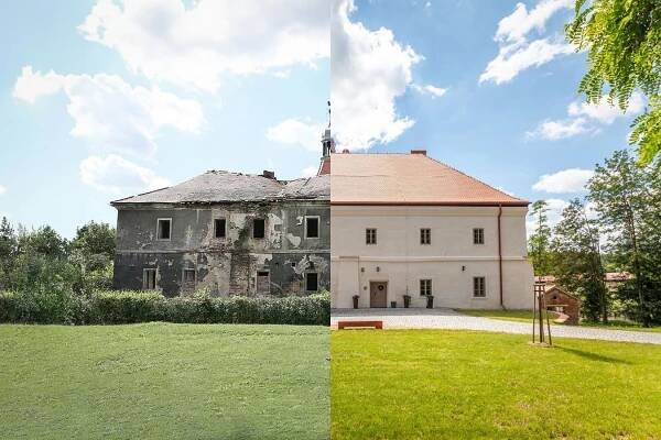 Nádhera. Zámek Mirošovice vstal jako fénix z popela, zachránila ho tisícová obec