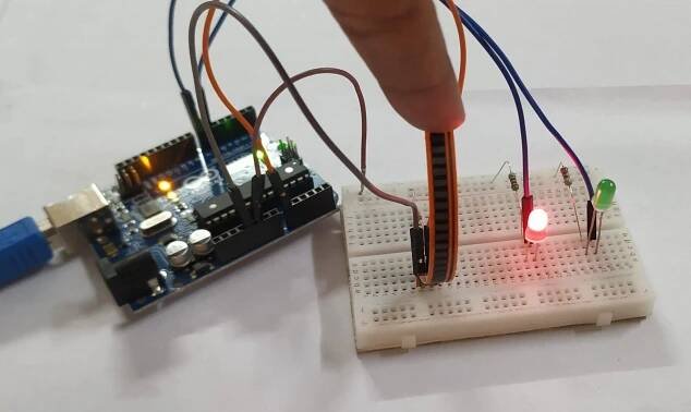 Arduino Flex Sensor led
