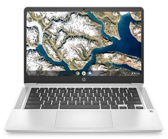 HP 14" HD Chromebook Laptop, Intel Pentium N5000, 4GB RAM, 64 GB eMMC, Silver, 14a-na0131wm