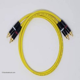 RCA Phono Gold Plated Hi Fi Interconnect Van Damme Cable YELLOW