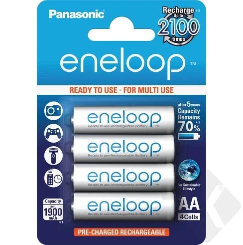 Panasonic Eneloop AA 4ks 3MCCE/4BE, tužkové nabíjecí baterie