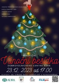 Pozvánka na Vánoční večírek ADRA v Klatovech