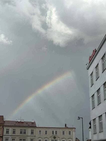 Pohled z Horního náměstí ve Znojmě.