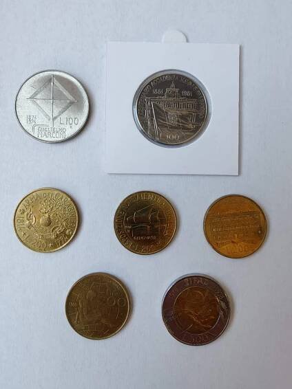 7 ks italská pamětní lira
