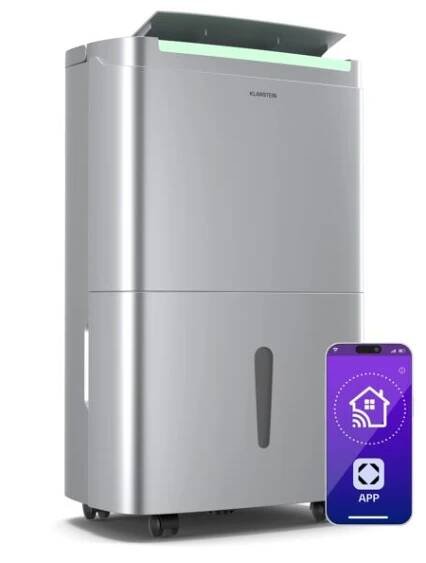 Odvlhčovač vzduchu Klarstein DryFy Smart 40L/24h 7L Odvlhčovač vzduchu Stříbro (10046433)