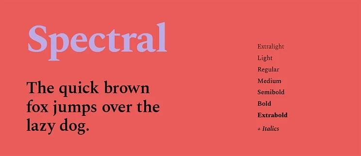 Spectral - Google Font