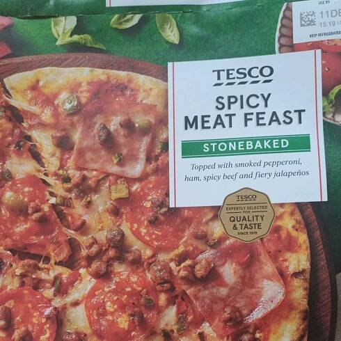 Stonebaked Spicy Meat Feast Pizza Tesco