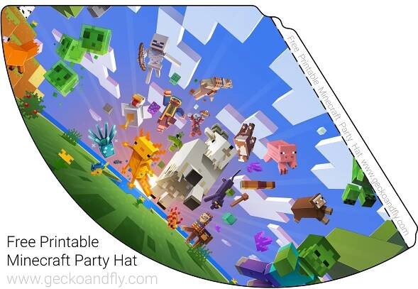 8 Free Printable Minecraft Birthday Party Banners, Decorations, Cards and More