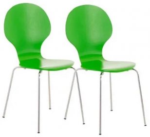 Sada 2 ks židlí pro návštěvníky Ariel zelená