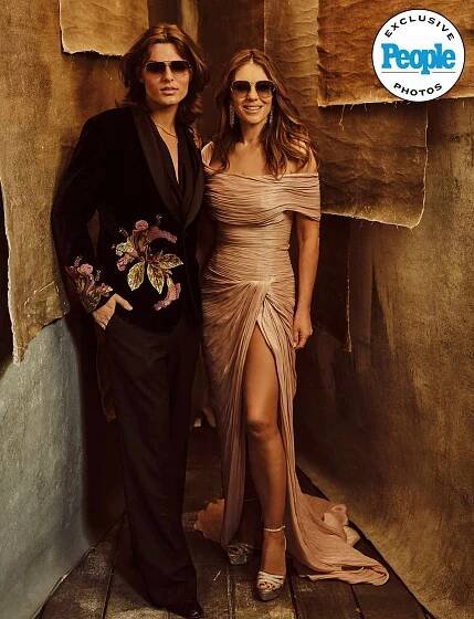 Damian Hurley and Elizabeth Hurley attend Elton John AIDS Foundation's 33rd 