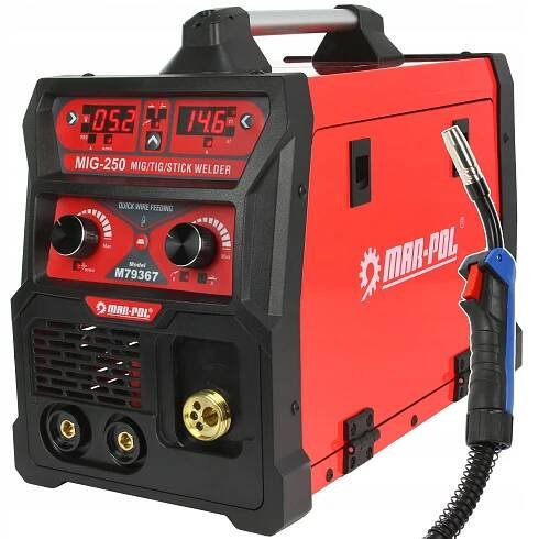 Invertorová svářečka MIG/MAG, MMA, TIG 30-250A 230V - CO2 Svářečka Mar-Pol M79367