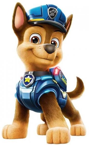 a cartoon dog wearing a police uniform